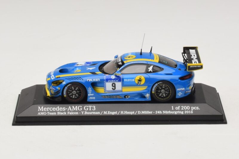 Mercedes AMG GT3 Black Falcon #9 Y. Buurman / M. Engel 24 Hours of Nurburgring 2016 Minichamps 1:43 437163009 Metalli