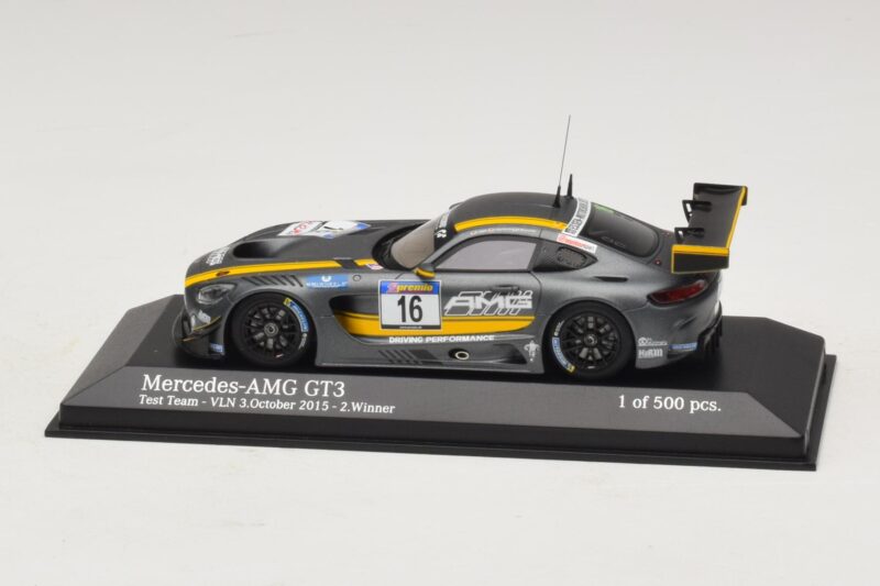 Mercedes AMG GT3 Test Team #16 VLN Winner 3 October 2015 Minichamps 1:43 Mercedes AMG GT3 Test Team #16 VLN Winner 3 October 2015 Minichamps 1:43 437163016 Metalli