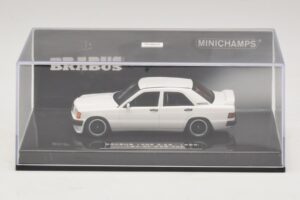 Mercedes Brabus 3.6S 190E W201 Valkoinen Minichamps 1:43 437032602 Metalli — kuva 4 / 5
