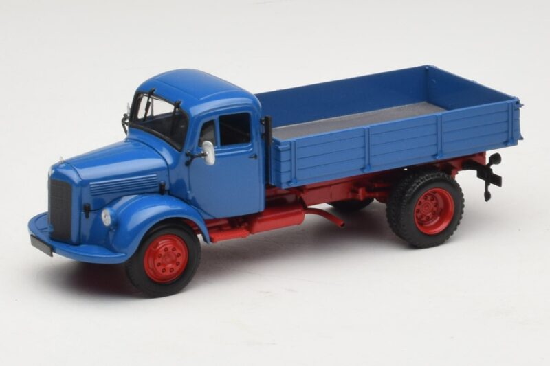 Mercedes L 3500 Kippiauto Sininen Punainen Minichamps 1:43 439350004 Metalli