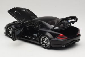 Mercedes SL65 AMG R230 Black Series Matt Black Minichamps 1:18 100038121 Metalli — kuva 5 / 8