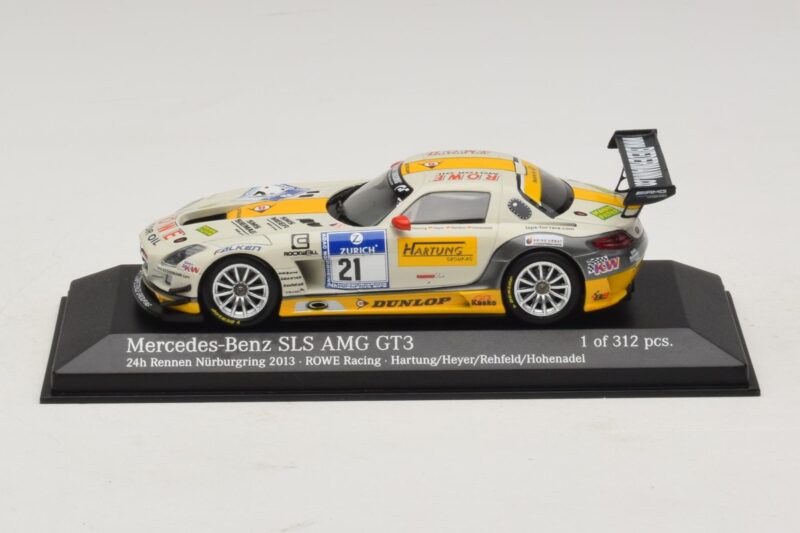 Mercedes SLS AMG GT3 #21 Rowe Racing Hartung / Heyer Nurburgring 24 Hours 2013 Minichamps 1:43 Mercedes SLS AMG GT3 #21 Rowe Racing Hartung / Heyer Nurburgring 24 Hours 2013 Minichamps 1:43 410133221 Metalli