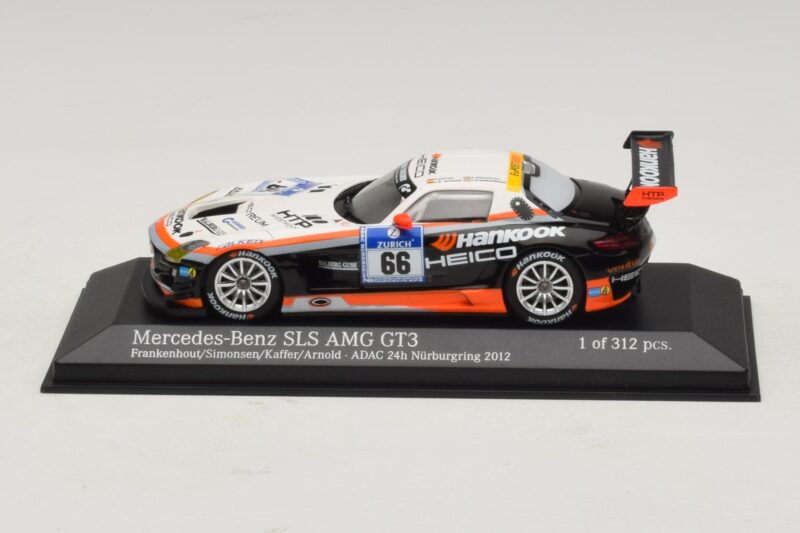 Mercedes SLS AMG GT3 #66 Hankook C. Frankenhout / Simonsen 24 Hours of Nurburgring 2012 Minichamps 1:43 Mercedes SLS AMG GT3 #66 Hankook C. Frankenhout / Simonsen 24 Hours of Nurburgring 2012 Minichamps 1:43 437123266 Metalli
