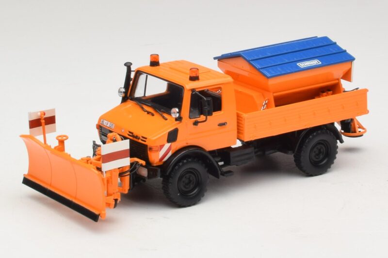 Mercedes Unimog 1300 L Lumiaura Oranssi Minichamps 1:43 439033060 Metalli