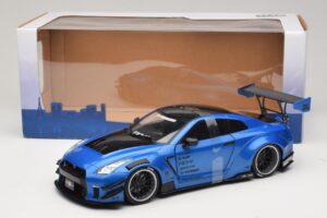 Nissan GT-R R35 Liberty Walk Work T2 Sininen Metalli Solido 1:18 S1805801 Metalli — kuva 6 / 6