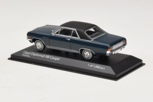 Opel Diplomat A V8 Coupe Tummansininen Minichamps 1:43 400048021 Metalli — kuva 3 / 4