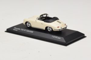 Porsche 356 B Avoauto Norsunluunvalkoinen Minichamps 1:43 400064332 Metalli — kuva 3 / 4
