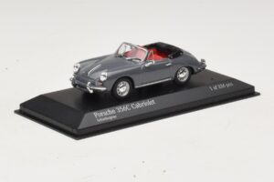 Porsche 356C Cabriolet Harmaa Minichamps 1:43 430062339 Metalli — kuva 2 / 4