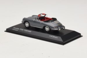 Porsche 356C Cabriolet Harmaa Minichamps 1:43 430062339 Metalli — kuva 3 / 4