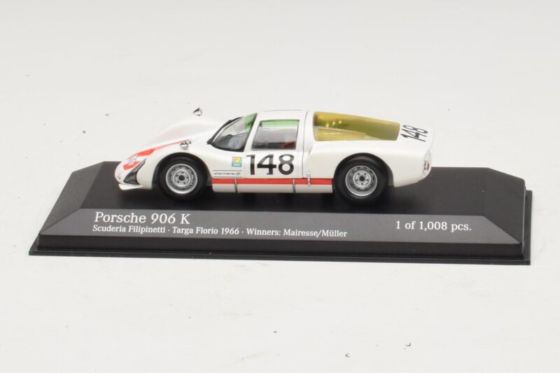 Porsche 906 K Scuderia Filipinetti #148 W. Mairesse / H. Muller Targa Florio Winners 1966 Minichamps 1:43 400666648 Metalli