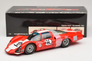Porsche 906 LH Squadra Tartaruga #40 D. Spoerry / R. Steinemann 12 Hours of Sebring 1967 Minichamps 1:18 100676140 Metalli — kuva 8 / 8
