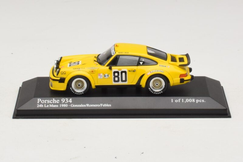 Porsche 911 934 #80 Gonzalez / Romero 24 Hours of Le Mans 1980 Minichamps 1:43 400806480 Metalli