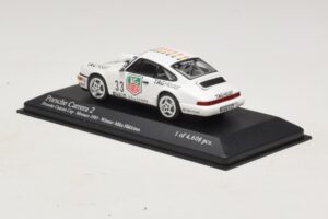 Porsche 911 964 Carrera 2 #33 M. Hakkinen Monaco Carrera Cup Winner 1993 Minichamps 1:43 430936033 Metalli — kuva 3 / 4