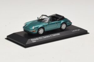 Porsche 911 964 Carrera 2 Cabriolet Turkoosi Minichamps 1:43 430067332 Metalli — kuva 2 / 4
