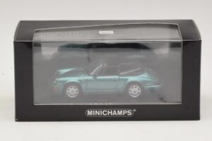 Porsche 911 964 Carrera 2 Cabriolet Turkoosi Minichamps 1:43 430067332 Metalli — kuva 4 / 4