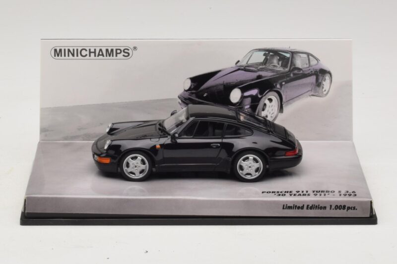 Porsche 911 964 Turbo S 3.6 30-Vuotisjuhla Musta Minichamps 1:43 436069171 Metalli