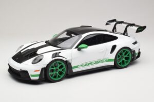 Porsche 911 992 GT3 RS Tribute to Carrera RS Valkoinen Python Green Norev 1:12 127535 Metalli