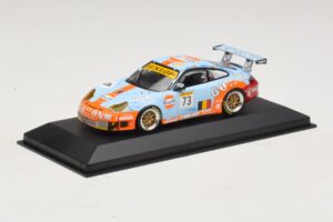 Porsche 911 996 GT3 RSR Gulf #73 Lefort / Lambert 1000km Spa 2005 Minichamps 1:43 400056473-P1 Metalli — kuva 2 / 4