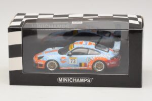 Porsche 911 996 GT3 RSR Gulf #73 Lefort / Lambert 1000km Spa 2005 Minichamps 1:43 400056473-P1 Metalli — kuva 4 / 4