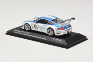 Porsche 911 997 GT3 R #53 Vannelet / Pyroles Class Winners 24 Hours of Spa 2010 Minichamps 1:43 400108953 Metalli — kuva 3 / 4