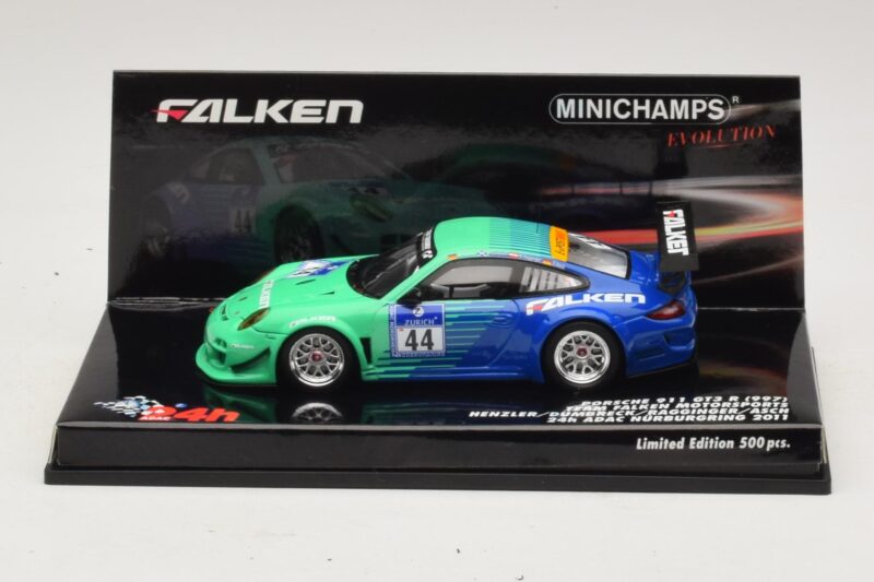 Porsche 911 997 GT3 R Falken #44 Nurburgring 2011 Minichamps 1:43 447116144 Metalli
