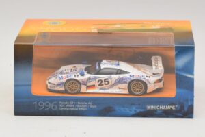 Porsche 911 GT1 #25 B. Wollek / T. Boutsen / H-J. Stuck 24 Hours of Le Mans 1996 Minichamps 1:43 403966625 Metalli — kuva 5 / 5