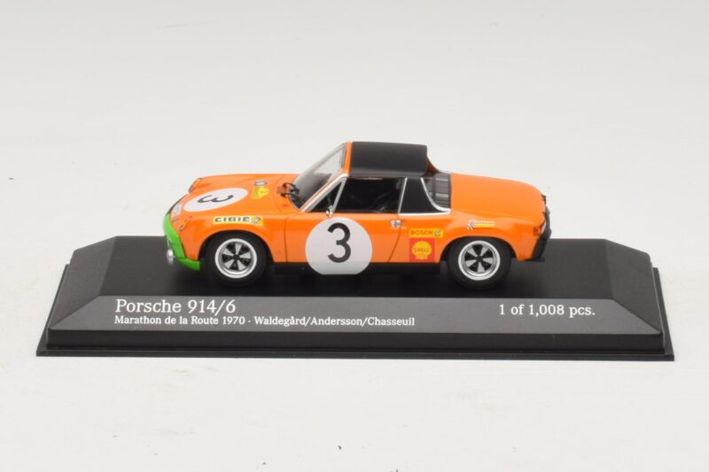 Porsche 914/6 #3 B. Waldegard / O. Andersson Marathon de la Route 1970 Minichamps 1:43 Porsche 914/6 #3 B. Waldegard / O. Andersson Marathon de la Route 1970 Minichamps 1:43 400706503 Metalli