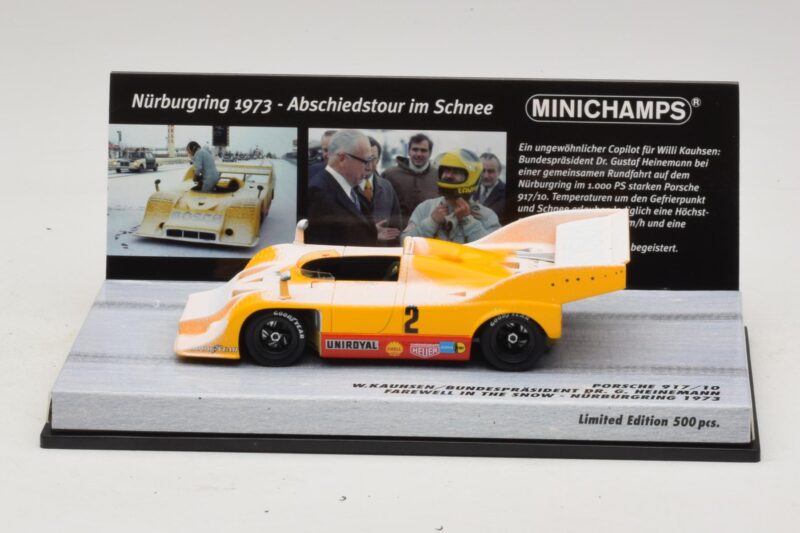 Porsche 917/10 #2 W. Kauhsen Farewell In The Snow Nurburgring 1973 Minichamps 1:43 437736592 Metalli