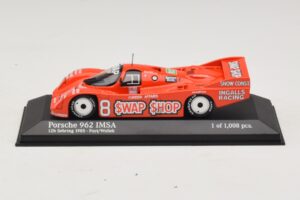 Porsche 962 IMSA #8 A.J. Foyt / B. Wollek 12 Hours of Sebring 1985 Minichamps 1:43 400856508 Metalli