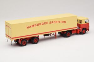 Scania LB111S Koffersattelzug Hamburger Spedition Minichamps 1:43 499123880 Metalli — kuva 2 / 6