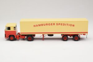 Scania LB111S Koffersattelzug Hamburger Spedition Minichamps 1:43 499123880 Metalli — kuva 3 / 6