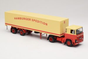 Scania LB111S Koffersattelzug Hamburger Spedition Minichamps 1:43 499123880 Metalli — kuva 4 / 6