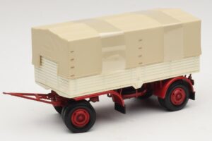 Kuorma-auton Perävaunu Pressu Valkoinen Punainen Minichamps 1:43 439159096 Metalli