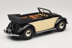 Volkswagen Beetle Avoauto Musta Kerma Minichamps 1:18 107054131 Hartsi — kuva 2 / 6