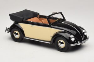 Volkswagen Beetle Avoauto Musta Kerma Minichamps 1:18 107054131 Hartsi — kuva 4 / 6