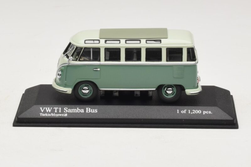 Volkswagen T1 Samba Bus Turkoosinsininen Valkoinen Minichamps 1:43 Volkswagen T1 Samba Bus Turkoosinsininen Valkoinen Minichamps 1:43 430052306 Metalli