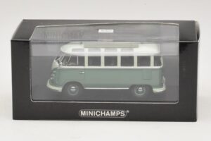 Volkswagen T1 Samba Bus Turkoosinsininen Valkoinen Minichamps 1:43 430052306 Metalli — kuva 4 / 4
