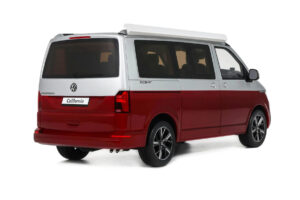 Volkswagen T6.1 California Ocean Tornado Red / Reflex Silver Otto 1:18 OT1342 Hartsi — kuva 2 / 5