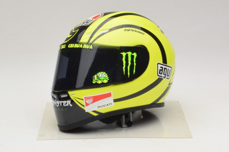 AGV Kypärä V. Rossi MotoGP Valencia Test 2009 Minichamps 1:2 327100066 Metalli