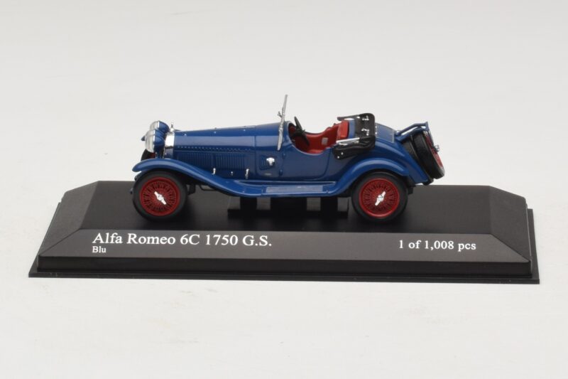 Alfa Romeo 6C 1750 G.S. Sininen Minichamps 1:43 400120431 Metalli