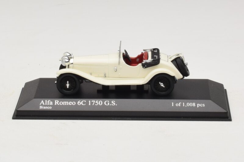 Alfa Romeo 6C 1750 G.S. Valkoinen Minichamps 1:43 400120430 Metalli