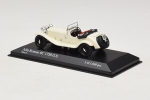 Alfa Romeo 6C 1750 G.S. Valkoinen Minichamps 1:43 400120430 Metalli — kuva 3 / 5