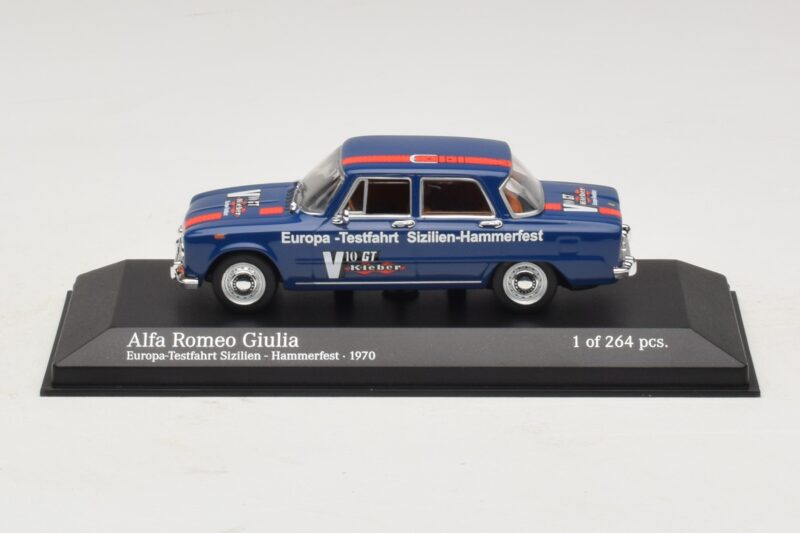 Alfa Romeo Giulia Europa-Testfahrt Sizilien-Hammerfest Minichamps 1:43 400120905 Metalli