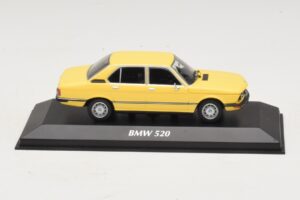 BMW 520 E12 Keltainen Maxichamps 1:43 940023001 Metalli
