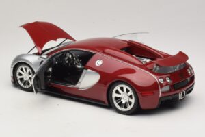 Bugatti Veyron Centenaire Edition Chrome Red Minichamps 1:18 100110851 Metalli — kuva 5 / 8