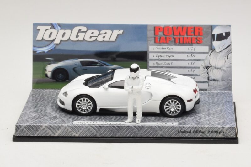 Bugatti Veyron Valkoinen Top Gear Painos Minichamps 1:43 Bugatti Veyron Valkoinen Top Gear Painos Minichamps 1:43 519431100 Metalli