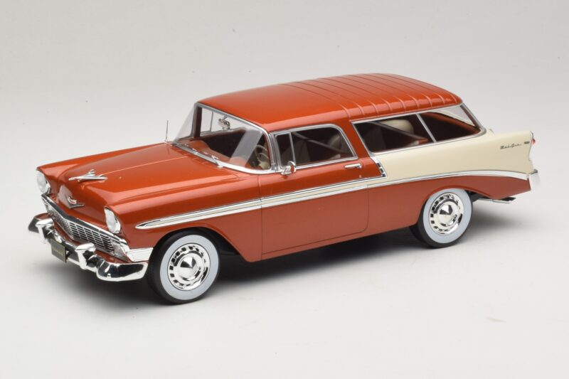 Chevrolet Bel Air Nomad Ruskea Metallinen & Kermanvärinen KK-Scale 1:18 KKDC181294 Metalli