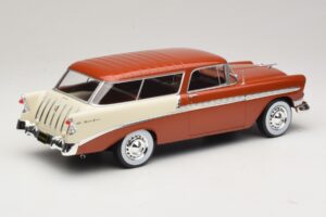 Chevrolet Bel Air Nomad Ruskea Metallinen & Kermanvärinen KK-Scale 1:18 KKDC181294 Metalli — kuva 2 / 6