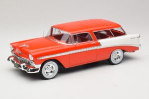 Chevrolet Bel Air Nomad Custom Vaalea Punainen & Valkoinen KK-Scale 1:18 Chevrolet Bel Air Nomad Custom Vaalea Punainen & Valkoinen KK-Scale 1:18 KKDC181291 Metalli