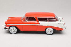 Chevrolet Bel Air Nomad Custom Vaalea Punainen & Valkoinen KK-Scale 1:18 KKDC181291 Metalli — kuva 3 / 6